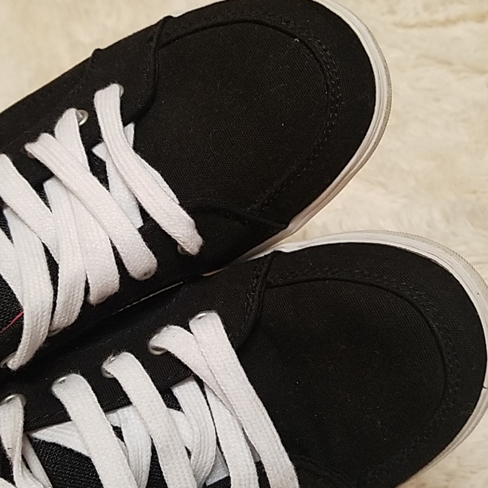 Women's Black Canvas Keds - Picture 3 of 6